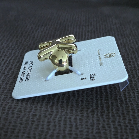 House🏠 of Harlow 1960 Chunky Gold "K" Initial Ring💍 - Picture 12 of 15